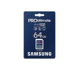 Samsung 64GB SD Card PRO Ultimate, U3, V30 , Read 200MB/s - Write 130MB/s