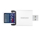 Samsung 64GB SD Card PRO Ultimate with USB Reader, U3, V30 , Read 200MB/s - Write 130MB/s