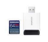 Samsung 64GB SD Card PRO Ultimate with USB Reader, U3, V30 , Read 200MB/s - Write 130MB/s