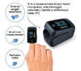 Beurer PO 45 Pulse oximeter; measurement of arterial oxygen saturanion, heart rate; perfusion index;graphic pulse display; medical device