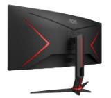 AOC CU34G2XP/BK, 34" Curved 1500R VA, WLED, 3440x1440@180Hz, 1ms GtG, 1ms MPRT, 430 cd/m2, 4000:1, 80M:1 DCR, Tilt, Height Adjust, Swivel, 2xHDMI, 2xDP, USB hub