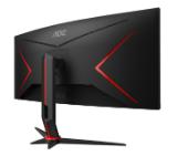 AOC CU34G2XP/BK, 34" Curved 1500R VA, WLED, 3440x1440@180Hz, 1ms GtG, 1ms MPRT, 430 cd/m2, 4000:1, 80M:1 DCR, Tilt, Height Adjust, Swivel, 2xHDMI, 2xDP, USB hub