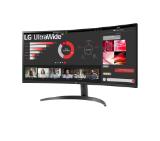 LG 34WR50QK-B, 34" UltraWide Curved, AG, VA, 5ms, 1ms MBR, 3000:1, 300 cd/m2, 21:9, WQHD 3440x1440, HDR 10, sRGB 99%, FreeSync, 100 Hz, HDMI, DisplayPort, Tilt, Reader Mode, PBP, Headphone Out, Black