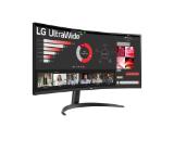 LG 34WR50QK-B, 34" UltraWide Curved, AG, VA, 5ms, 1ms MBR, 3000:1, 300 cd/m2, 21:9, WQHD 3440x1440, HDR 10, sRGB 99%, FreeSync, 100 Hz, HDMI, DisplayPort, Tilt, Reader Mode, PBP, Headphone Out, Black