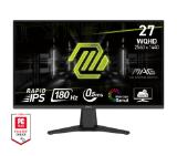MSI MAG 275QF, 27", Rapid IPS, 0.5ms, 180Hz, AG, WQHD 2560x1440, Adaptive-Sync, AI Vision, CONSOLE MODE, LBL, Anti-Flicker, 100M:1, 300 nits, 1x DP(1.4), 2x HDMI 2.0b, Headphone-out, Tilt, VESA 100, Frameless, 9S6-3CE21M-022, Black, 3.95kg
