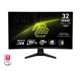 MSI MAG 32CQ6F, 31.5, 180Hz, 0.5ms, Rapid VA, WQHD 2560x1440, Curve 1500R, AG, Adaptive-Sync, DisplayHDR 400, CONSOLE MODE, AI Vision, LBL, 3500:1, DCR 100M:1, 1x DP(1.4), 2x HDMI (2.0b), 1 x Headphone Out, Tilt, VESA, Frameless, 9S6-3DC91M-001