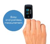 Beurer PO 45 Pulse oximeter; measurement of arterial oxygen saturanion, heart rate; perfusion index;graphic pulse display; medical device