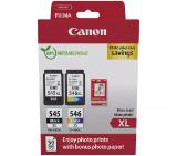 Canon PG-545XL/CL-546XL PVP + Canon Photo Paper Variety Pack A4 & 10 x 15cm (VP-101)