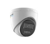 HikVision 4 MP ColorVu with Smart Hybrid Light Fixed Turret Network Camera, 2.8 mm, F1.0, IR, White Light up to 30m, H.265+, IP67, built-in microphone, 12Vdc/PoE 7.5W