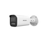 HikVision 4 MP Dual Light MD 2.0 Varifocal Bullet Network Camera, 2.8 to 12 mm, F1.6, IR, White Light up to 50m, H.265+, IP67, built-in microphone, built-in memory card slot (up to 512 GB), 12Vdc/PoE 12.9W