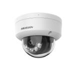 HikVision 2 MP Acusense Smart Hybrid Light Fixed Dome Network Camera, 2.8 mm, F1.6, IR, White Light up to 30m, H.265+, IP67, built-in arrayed dual-microphone, built-in memory card slot (up to 512GB), 12Vdc/PoE 8.5W