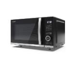 Sharp YC-QG204AE-B, Semi Digital, Flatbed,  Built-in microwave grill, Grill Power: 1000W, Plastic and Glass/Painted, 20l, 800 W, Housing Material MicrowaveSteel, LED Display White, Timer & Clock function, Child lock, Defrost, Cabinet Colour: Black