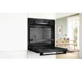 Bosch HBA554EB3 SER4, Oven A+, ecoClean full+Hydro, 7 HM, 1 lvl rails, Black