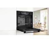 Bosch HBA534EB3 SER4, Oven A+, ecoClean back+Hydro, 7 HM, 1 lvl rails, Black