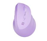 Natec Vertical Mouse Crake 2 Wireless, 2400DPI Bluetooth 5.2 + 2.4 GHz Pure Lavender