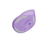 Natec Vertical Mouse Crake 2 Wireless, 2400DPI Bluetooth 5.2 + 2.4 GHz Pure Lavender