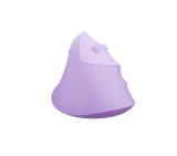 Natec Vertical Mouse Crake 2 Wireless, 2400DPI Bluetooth 5.2 + 2.4 GHz Pure Lavender