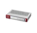 Zyxel USG FLEX 50 HP, 5 Gigabit user-definable ports, 1*1G PoE+, 1*USB with 1 YR Entry Defense Pack