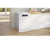 Bosch SMS46KW02E, SER4, Free-standing dishwasher, E, Polinox, 9,5l, 13ps, 6p/4o, 46dB(C), 3rd drawer, Rackmatic, white, w/o HC