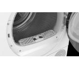 Bosch WQB245A7BY, SER8, Tumble dryer with heat pump 9kg, A+++ / B cond. 61dB, selfCleaning Condenser, drain set, Reverse tumble action, interior light, HC, White