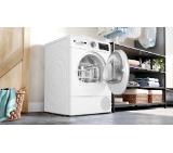 Bosch WQG245C0BY, SER6, Tumble dryer with heat pump 9kg, A+++/B,  61dB, selfCleaning Condenser, drain set, white