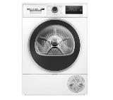 Bosch WTH8520BBY, SER4,  Tumble dryer with heat pump 8kg, A++/D, 63dB EasyClean, drain set, silver-blackgrey door