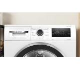 Bosch WTH8520BBY, SER4,  Tumble dryer with heat pump 8kg, A++/D, 63dB EasyClean, drain set, silver-blackgrey door