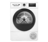 Bosch WTH85221BY, SER4, Tumble dryer with heat pump 8kg, A++/D, 63dB EasyClean, drain set, black-blackgrey door