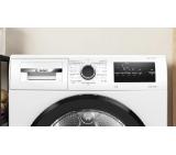 Bosch WTH85221BY, SER4, Tumble dryer with heat pump 8kg, A++/D, 63dB EasyClean, drain set, black-blackgrey door