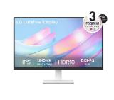 LG 27US500-W, 27" UHD 4K, IPS Panel Anti-Glare, 5ms, 1000:1, 300cd/m, 3840x2160, DCI-P3 90% t, HDR 10, HDMI, DisplayPort, Dynamic Action Sync, LG Switch, Headphone out, Tilt, Black/White