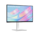 LG 27US550-W, 27" UHD 4K, IPS Panel Anti-Glare, 5ms, 1000:1, 300cd/m, 3840x2160, DCI-P3 90% t, HDR 10, HDMI, DisplayPort, Dynamic Action Sync, LG Switch,  Headphone out, Height / Pivot / Tilt Adjustable Stand, Black/White