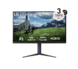 LG 32GS85Q-B, 31.5" UltraGear Nano IPS 1ms, AG, 180Hz, 1000:1, 350cd/m2, QHD (2560x1440), AMD FreeSync, NVIDIA G-SYNC, HDR 10, DCI-P3 98%, USB, HDMI, DisplayPort, Reader mode, Dynamic Action Sync, Headphone out, Height Adjustable,Tilt, Swivel, Black