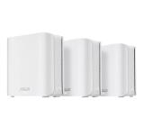 Asus Mesh WiFi system, ZenWiFi BD4 3PK, BE3600, Dual-Band, up to 600m2, Quad-Core 1.5GHz CPU, 128MB/512MB Flash/RAM, 2.5G dual-port, Smart Home Master SSIDs, AiProtection Pro, Adaptive QoS, VPN server/client, IPTV, OFDMA, UTF-8 SSID, AiMesh, White