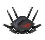 Asus Gaming Wireless Router, ROG Rapture GT-BE98, BE25000, Quad-Band, Quad-Core 2.6GHz CPU, 256MB/2GB Flash/RAM, 10G dual-port, 2.5G quad-port, AiProtection Pro, RangeBoost Plus, AiRadar TX, open NAT, VPN Fusion, multiple SSIDs, IPTV, RGB, AiMesh, Black