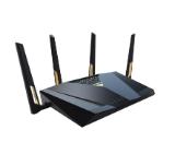 Asus Gaming Wireless Router, RT-BE88U, BE7200, Dual-Band, Quad-Core 2.6GHz CPU, 256MB/2GB Flash/RAM, 4K-QAM, MLO, 10G dual-port, SFP+, 2.5G quad-port, AiProtection Pro, Adaptive QoS, VPN Fusion, Instant Guard, IPTV, OFDMA, MU-MIMO, AiMesh, Black