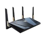 Asus Gaming Wireless Router, RT-BE88U, BE7200, Dual-Band, Quad-Core 2.6GHz CPU, 256MB/2GB Flash/RAM, 4K-QAM, MLO, 10G dual-port, SFP+, 2.5G quad-port, AiProtection Pro, Adaptive QoS, VPN Fusion, Instant Guard, IPTV, OFDMA, MU-MIMO, AiMesh, Black