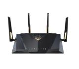 Asus Gaming Wireless Router, RT-BE88U, BE7200, Dual-Band, Quad-Core 2.6GHz CPU, 256MB/2GB Flash/RAM, 4K-QAM, MLO, 10G dual-port, SFP+, 2.5G quad-port, AiProtection Pro, Adaptive QoS, VPN Fusion, Instant Guard, IPTV, OFDMA, MU-MIMO, AiMesh, Black