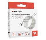 Verbatim Sync & Charge USB-C to USB-C 60W Magnetic 120 cm - Grey