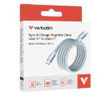 Verbatim Sync & Charge USB-C to USB-C 60W Magnetic 120 cm - Blue