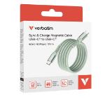 Verbatim Sync & Charge USB-C to USB-C 60W Magnetic 120 cm - Green