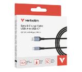 Verbatim Sync & Charge USB-A to USB-C 18W 120 cm