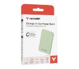 Verbatim Charge 'n' Go Essentials Power Bank Magnetic Wireless 5000mAh Green