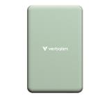 Verbatim Charge 'n' Go Essentials Power Bank Magnetic Wireless 10000mAh Green