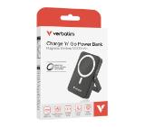 Verbatim Charge 'n' Go Power Bank with Stand Magnetic Wireless 10000mAh Black