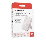 Verbatim Charge 'n' Go Power Bank with Stand Magnetic Wireless 10000mAh Pink