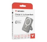 Verbatim Charge 'n' Go Power Bank with Stand Magnetic Wireless 10000mAh Grey