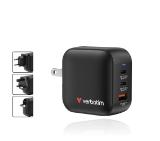 Verbatim Mini GaN Charger 70W 3 Port US plug with EU and UK adaptors