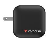 Verbatim Mini GaN Charger 70W 3 Port US plug with EU and UK adaptors