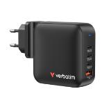 Verbatim Mini GaN Charger 165W 4 Port US plug with EU and UK adaptors