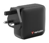 Verbatim Mini GaN Charger 165W 4 Port US plug with EU and UK adaptors